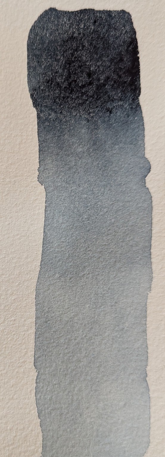 Patty's completely dry graduated watercolor wash, moving from a strong dark at the top to a pale value at the bottom
